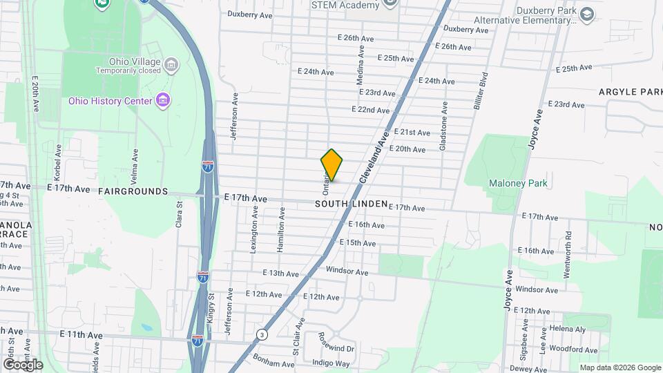 1155 E 18th Ave Mapa y Detalles de la Ubicación