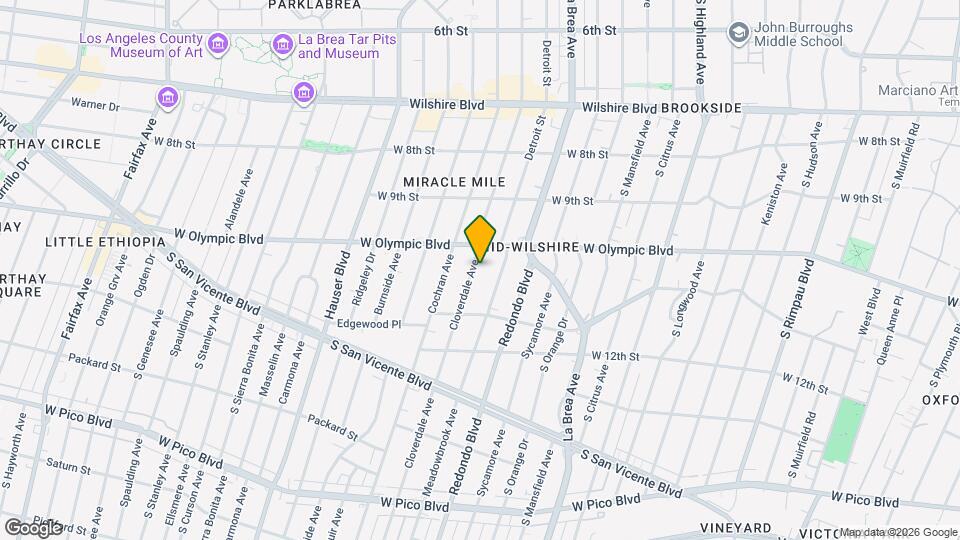 1024 Cloverdale Ave Map and Location Details