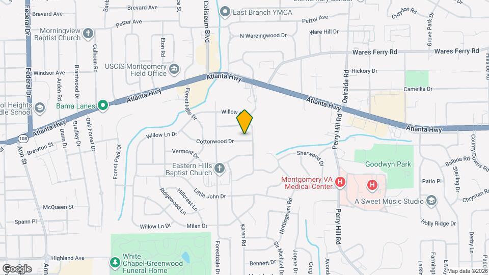 3551 Cottonwood Dr Map and Location Details