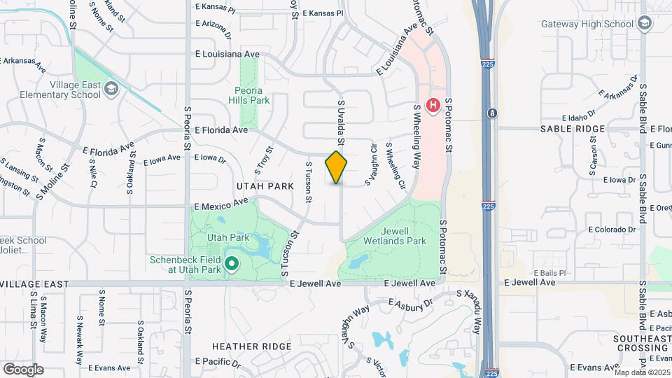 1597 S Uvalda St Map and Location Details