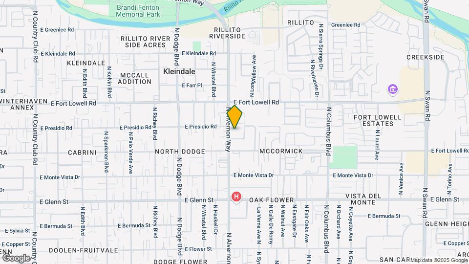 3052 N Alvernon Way, Unit 109 Map and Location Details