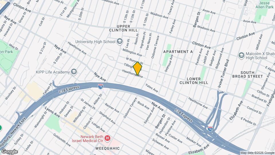 342-344-344 Hawthorne Ave Map and Location Details