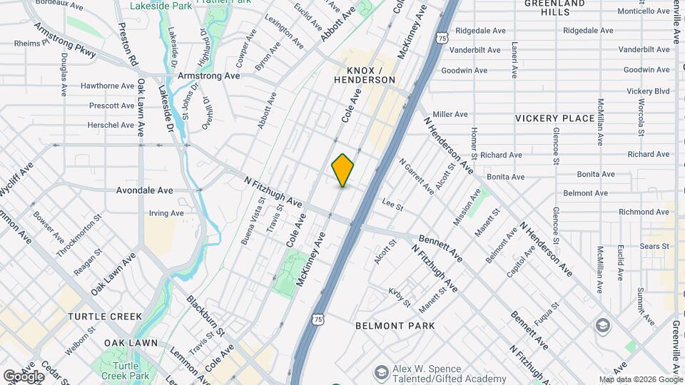 4232 McKinney Ave Map and Location Details