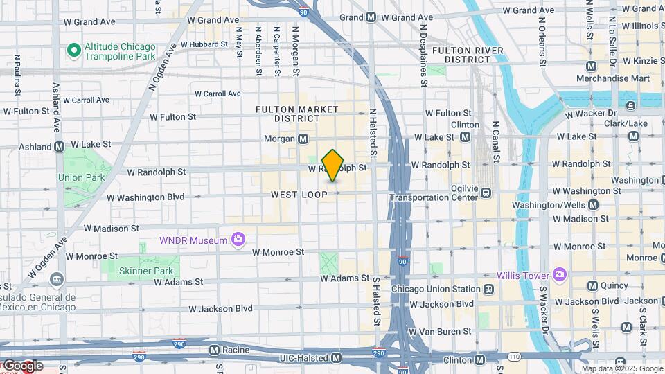 900 W Washington Blvd Map and Location Details