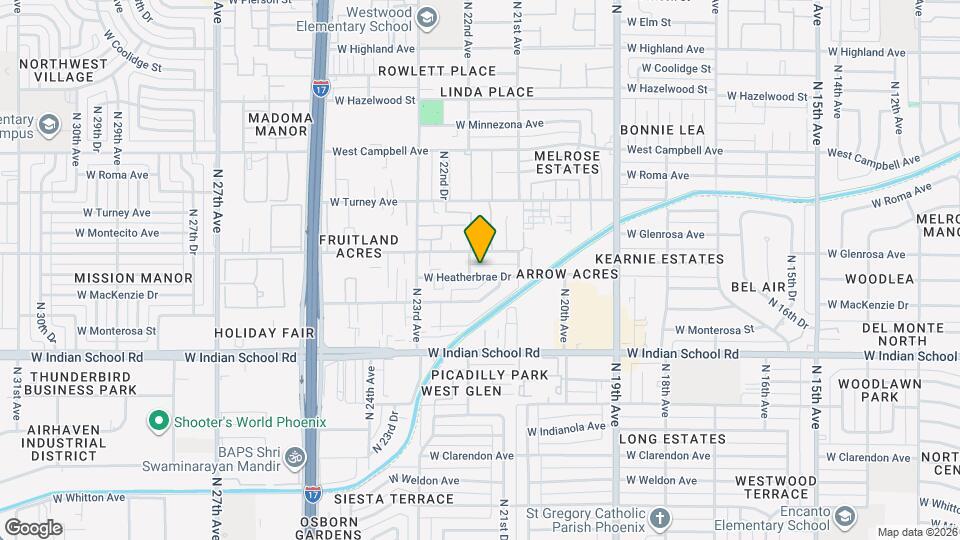 2140 W Heatherbrae Dr Mapa y Detalles de la Ubicación