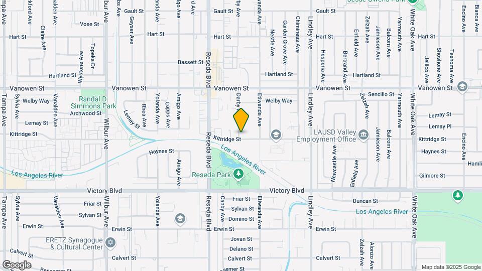 18345 Kittridge St Map and Location Details