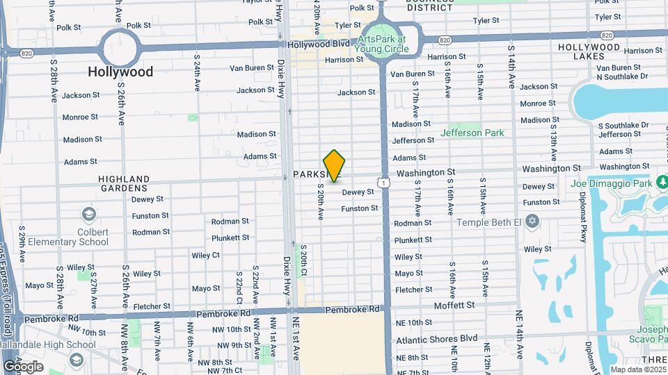 1937 Dewey St, Unit B Mapa y Detalles de la Ubicación