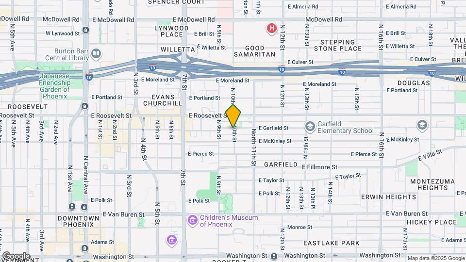 925 E Garfield St Map and Location Details