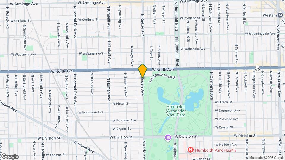 1526 N Kedzie Ave Map and Location Details