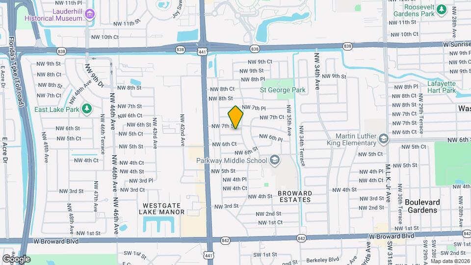 3811 NW 6th Pl Map and Location Details