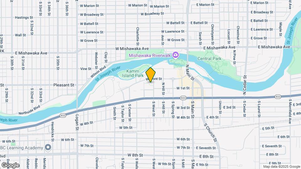 207 N West St Map and Location Details