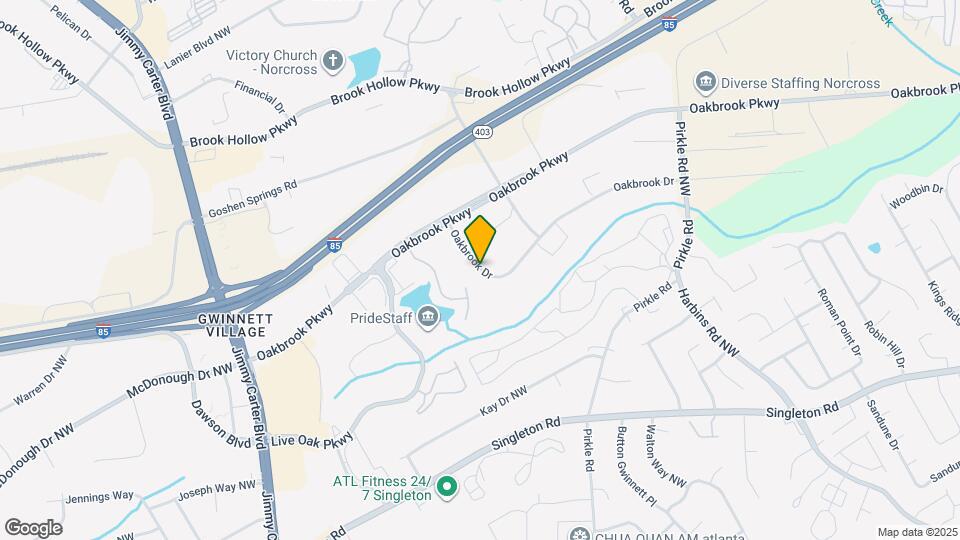 1688 Oakbrook Lake Dr NW Map and Location Details