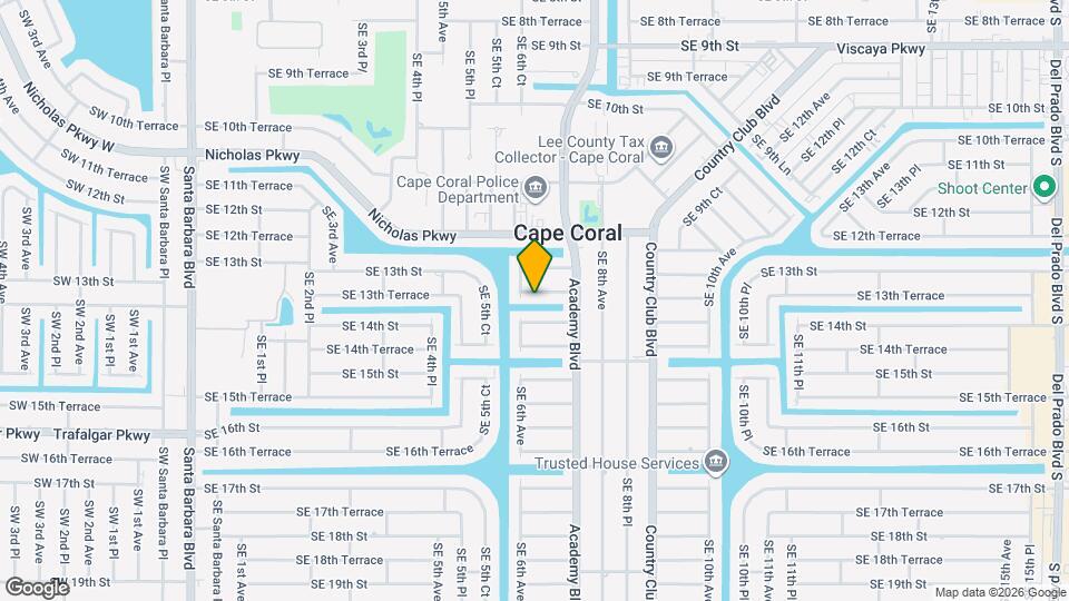 606 SE 13th Terrace Mapa y Detalles de la Ubicación