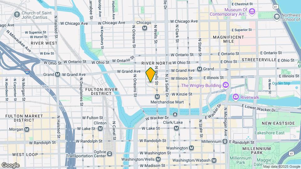 222 W Hubbard St, Unit 1101 Map and Location Details