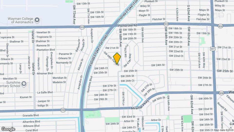 2350 SW 68th Terrace Map and Location Details