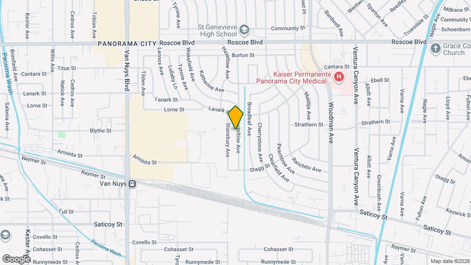 7935 Hazeltine Ave Map and Location Details