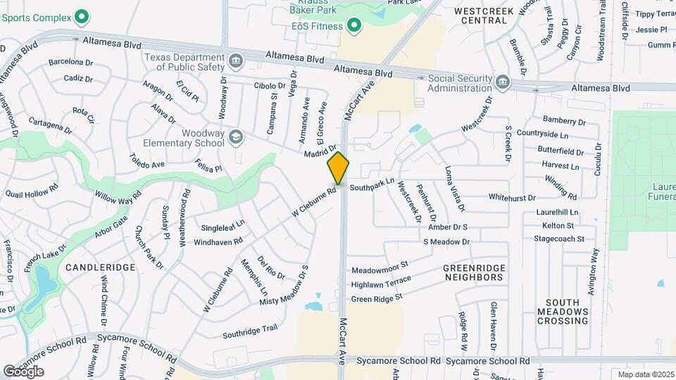 6815 W Cleburne Rd Map and Location Details
