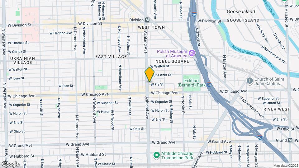 831 N Ashland Ave Map and Location Details