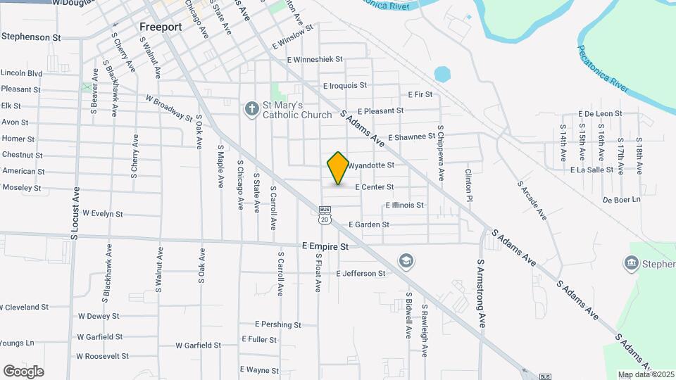 527 E Center St Map and Location Details