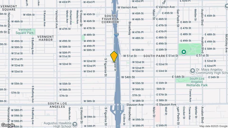 417 W 52nd Pl Map and Location Details