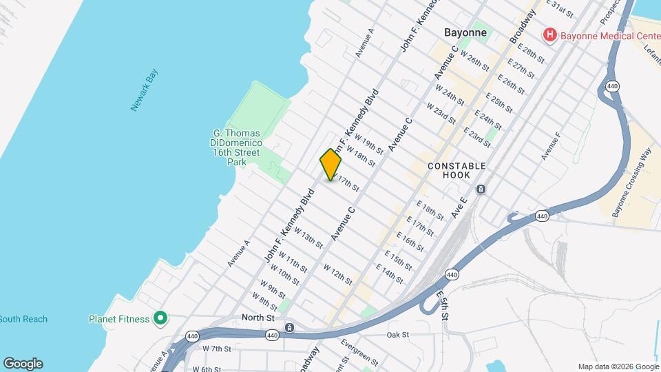 91 W 16th St Map and Location Details