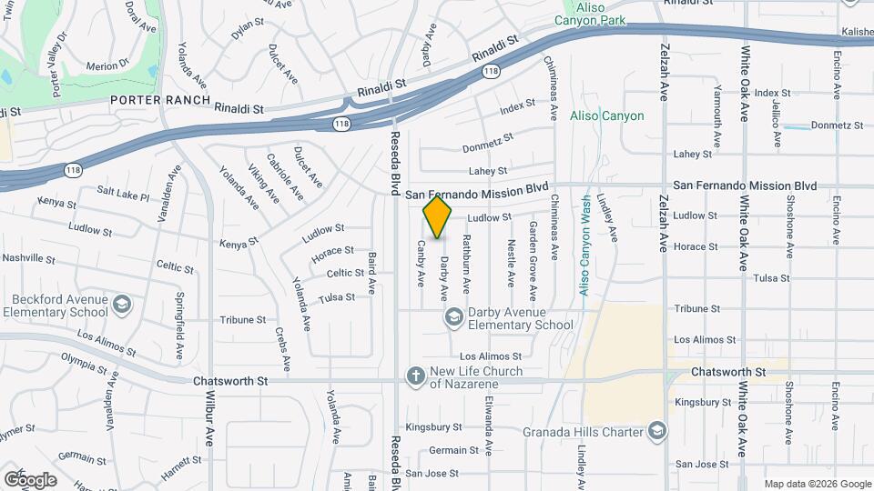 11001 Darby Ave Mapa y Detalles de la Ubicación