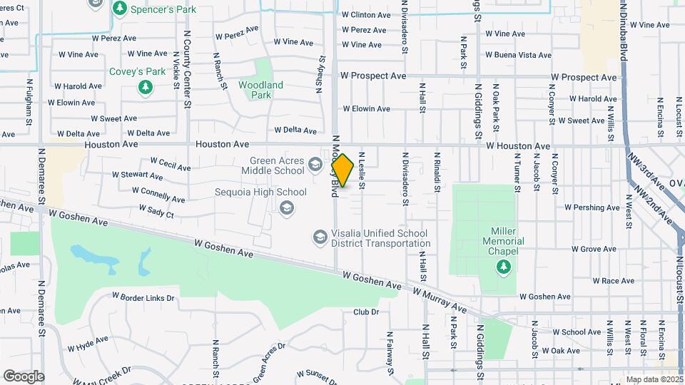 1124 N Mooney Blvd Map and Location Details