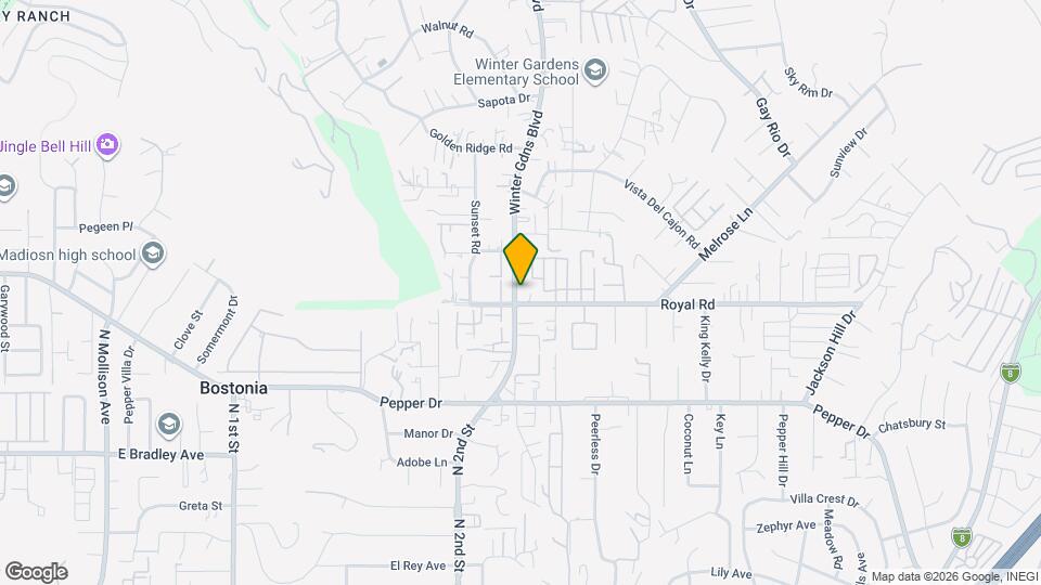 8121-8127 Winter Gdns Blvd Mapa y Detalles de la Ubicación