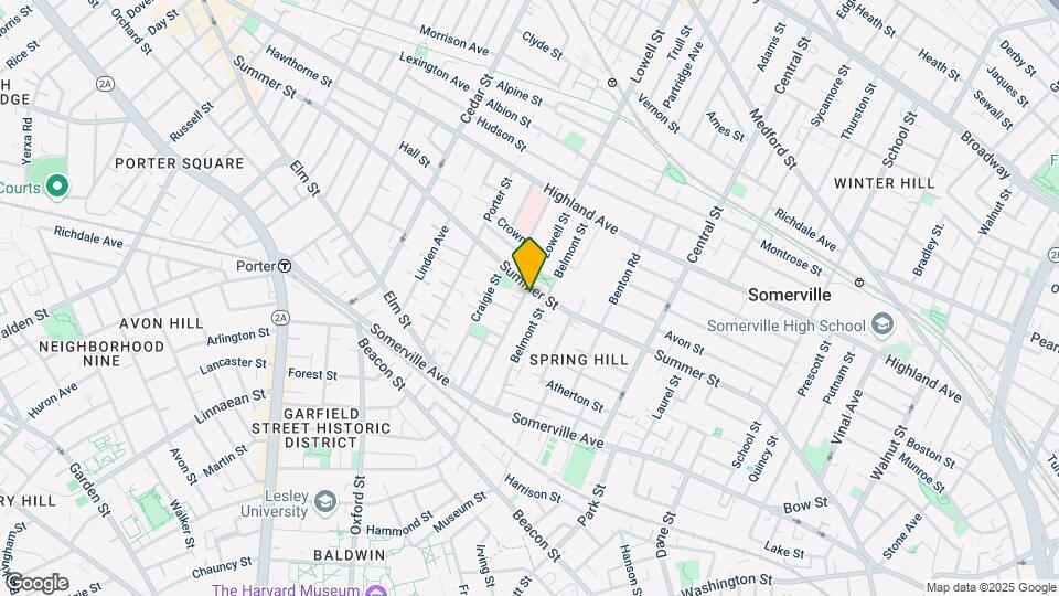 95 Lowell St, Unit #1 Map and Location Details
