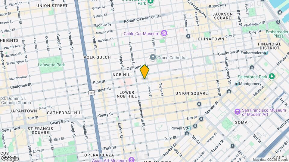 1030 Bush St Map and Location Details
