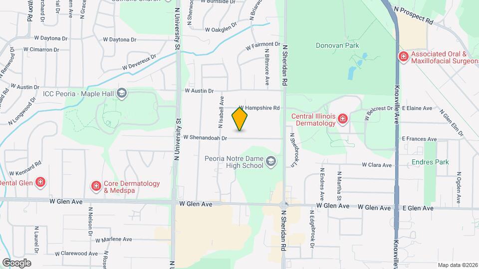 913 W Shenandoah Dr Mapa y Detalles de la Ubicación