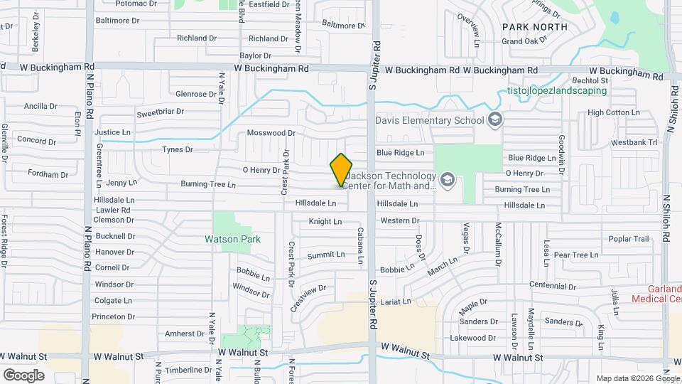 3630 Burning Tree Ln Map and Location Details