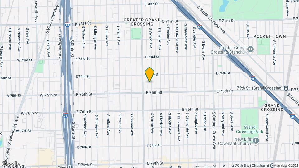 7430 S Vernon Ave Map and Location Details
