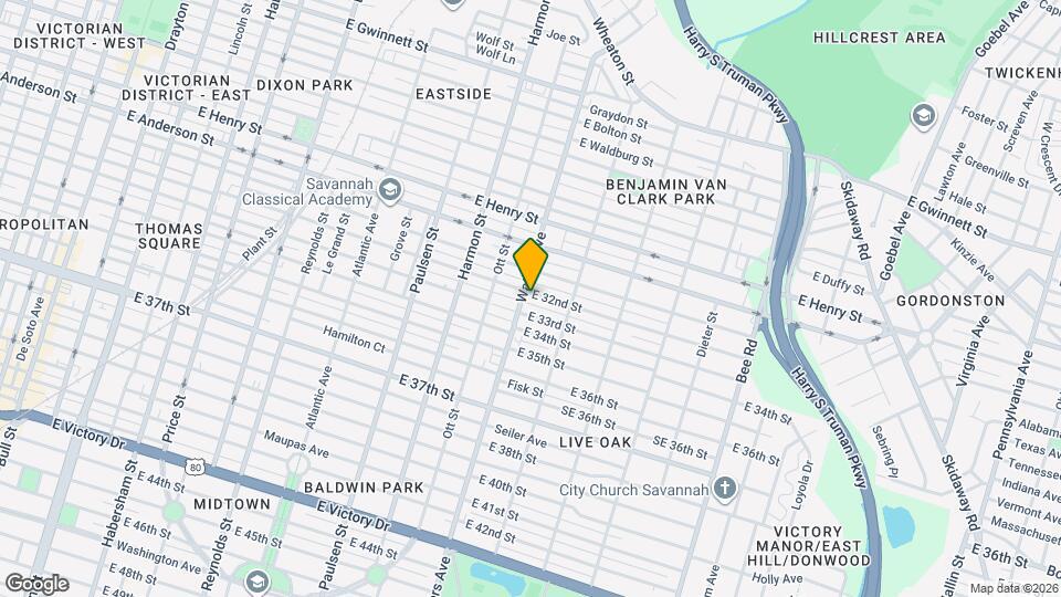 1107 E 32nd St Map and Location Details