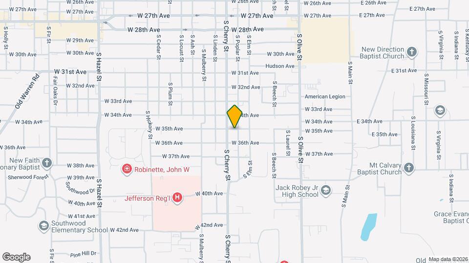 3500 S Poplar St Map and Location Details