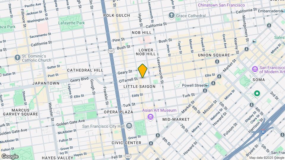 765 O'Farrell St Map and Location Details