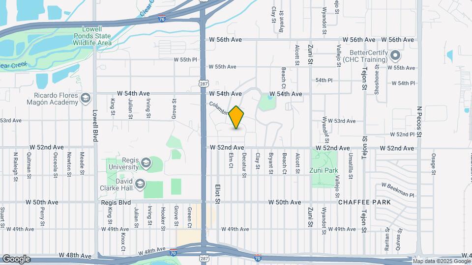 2835 W Parkside Pl Mapa y Detalles de la Ubicación