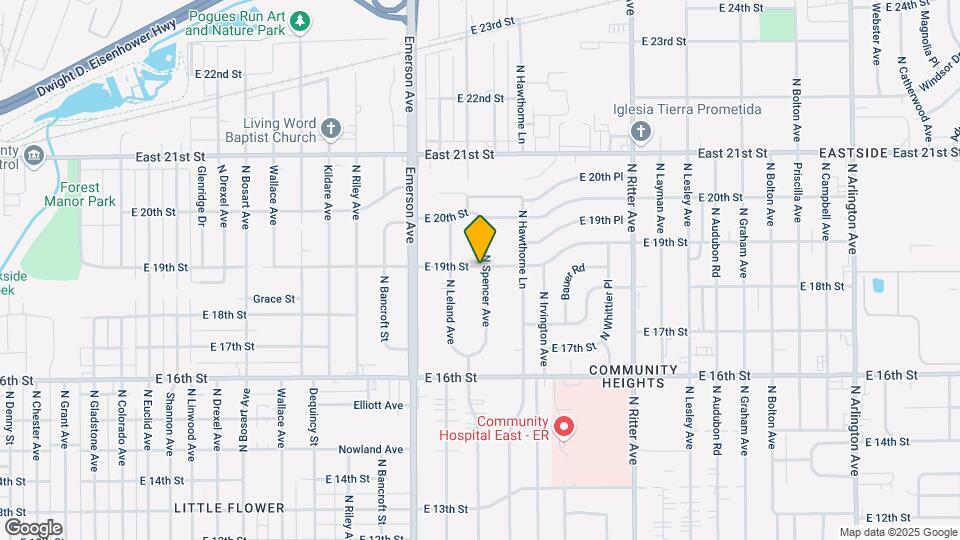 1832 N Spencer Ave Map and Location Details