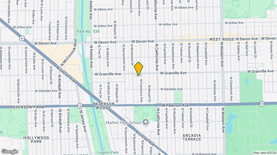 6148 N Francisco Ave, Unit 1 Map and Location Details