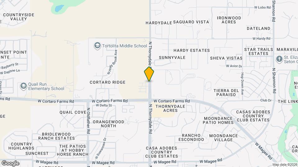 8517 N Thornydale Rd Map and Location Details