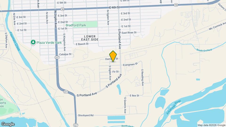 1609 Evergreen St Map and Location Details