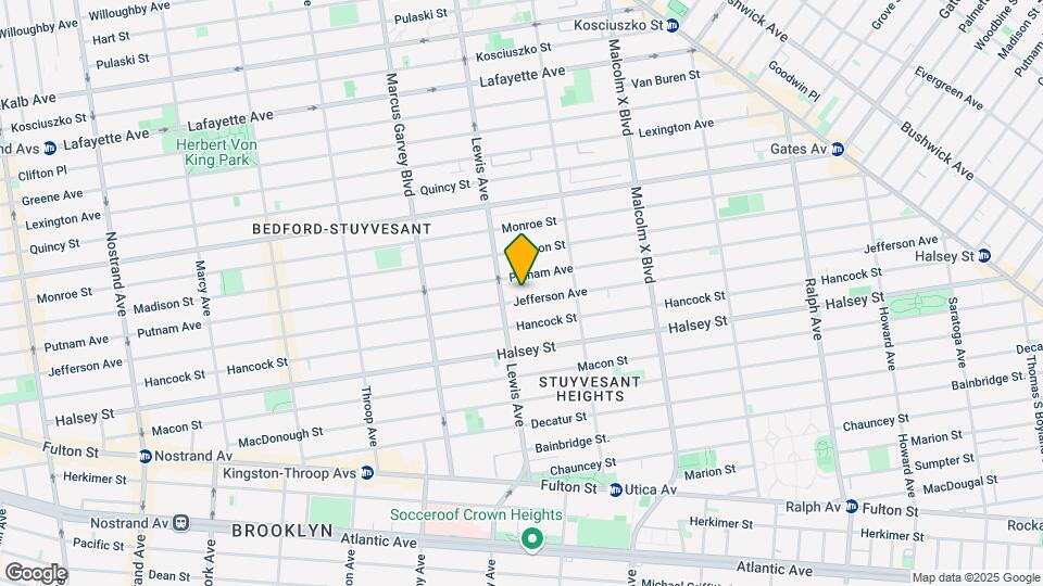 585 Jefferson Ave Mapa y Detalles de la Ubicación