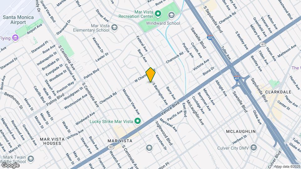3645 S Barrington Ave Map and Location Details