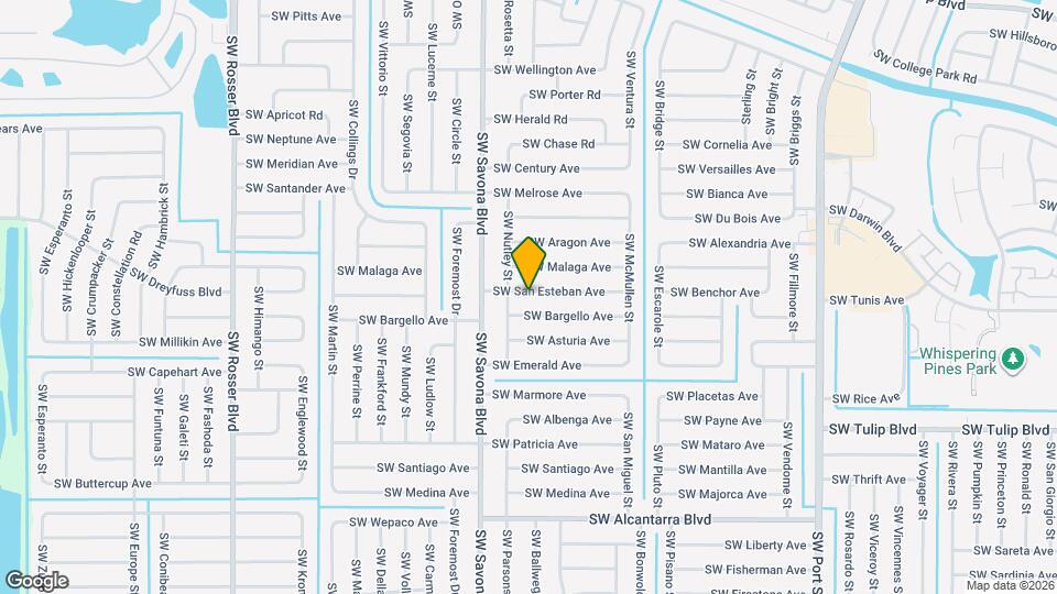 1262 SW San Esteban Ave Map and Location Details