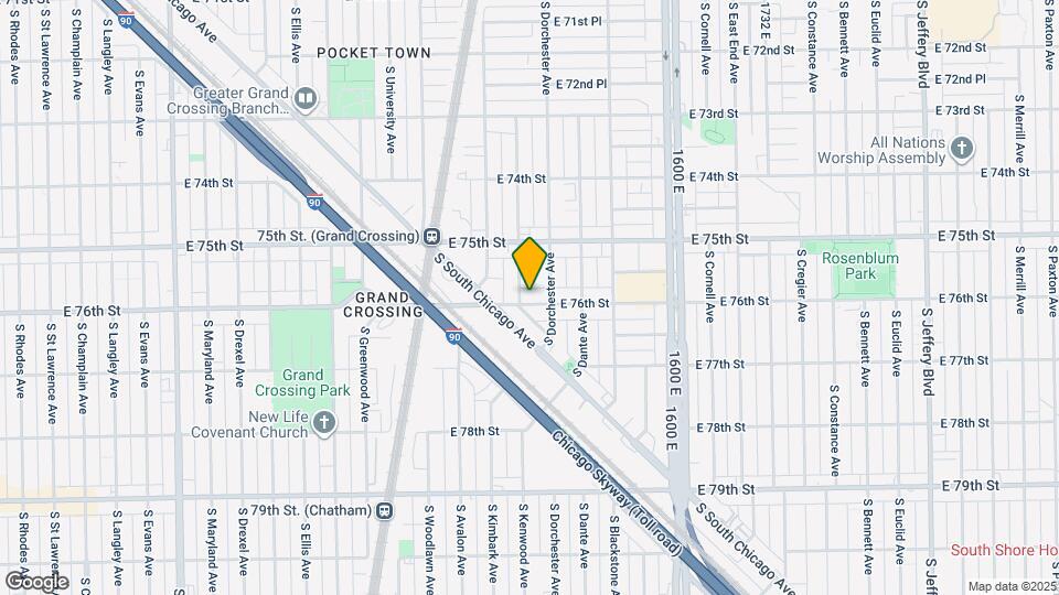 1340 E 76th St Map and Location Details