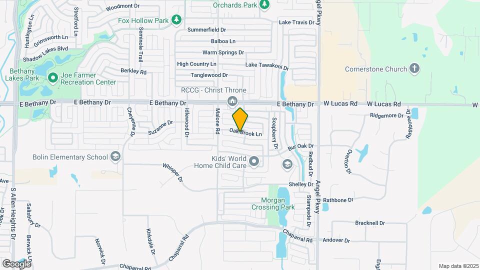1618 Oak Brook Ln Map and Location Details