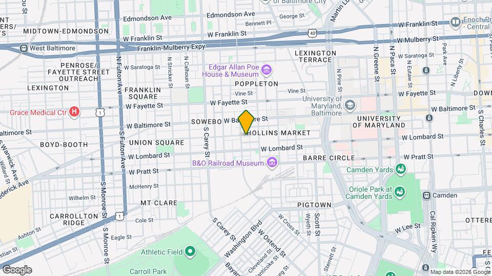 1041 Hollins St Map and Location Details