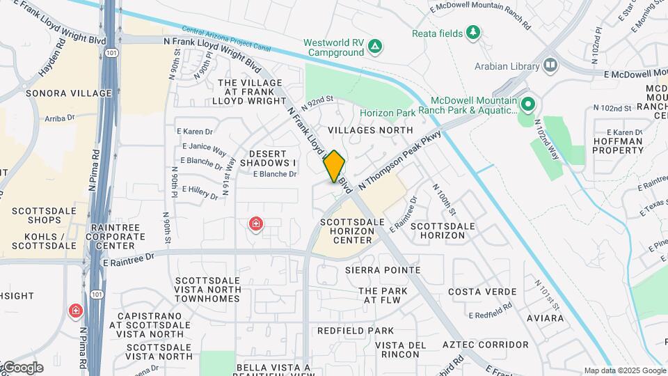 9484 E Hillery Way Map and Location Details