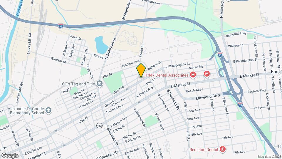 1109 E Philadelphia St Map and Location Details