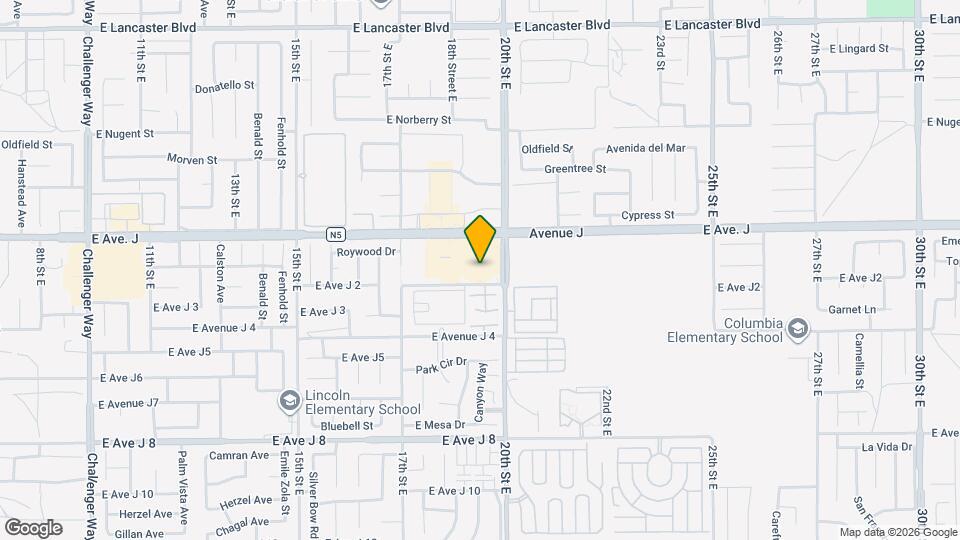 1850 E Ave. J Map and Location Details